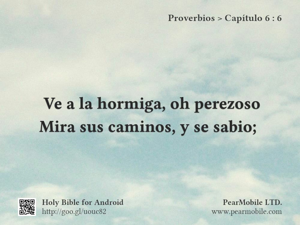 Proverbios, Capítulo 6:6